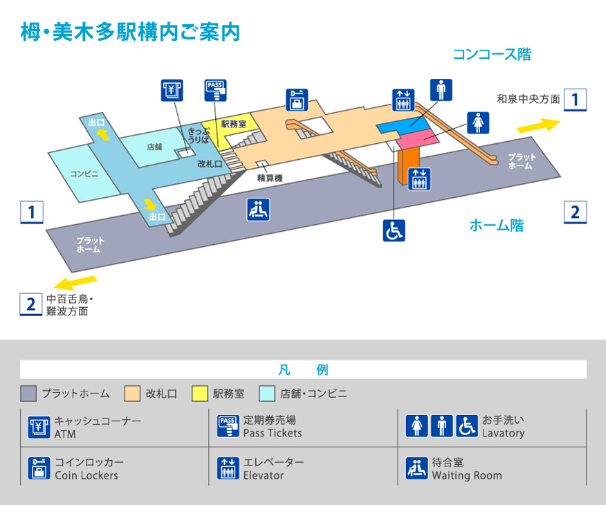 深井駅構内図